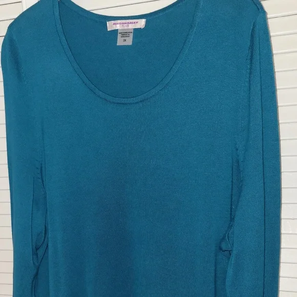 Allison Daley Sweaters Womens Allison Daley Plus Sweater Teal